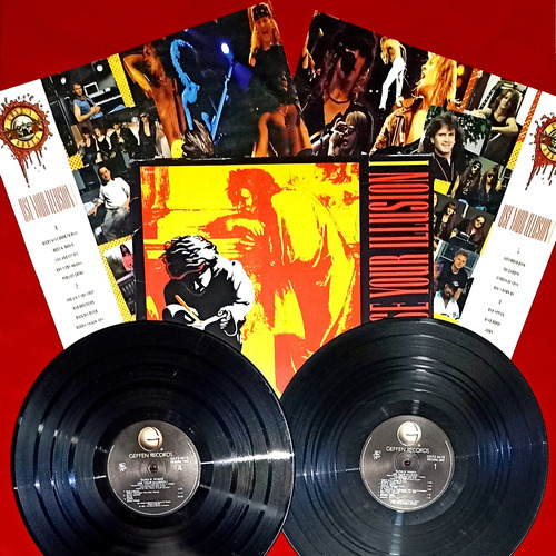 Guns N Roses Use Illusion 1 +insert 2 Lp Acetato Disco Vinil