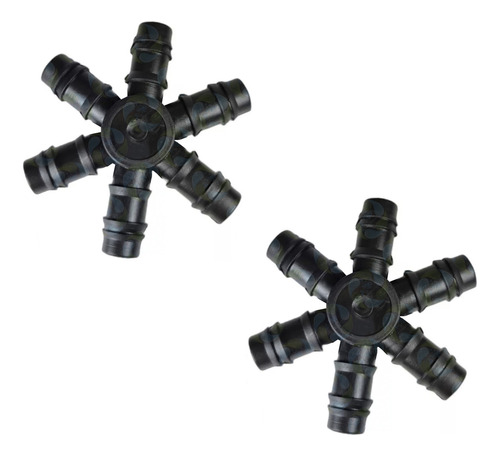 Conector Estrella X2 Pétalos Manguera Difusora Piscicultura