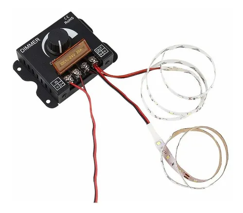 Tira De Luz Led Dimmer Dimmer Dc 12v 24v 30a Pwm Contro...