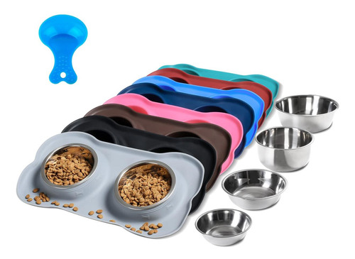 Hubulk Cuencos Para Perros 2 Cuencos De Acero Inoxidable Par