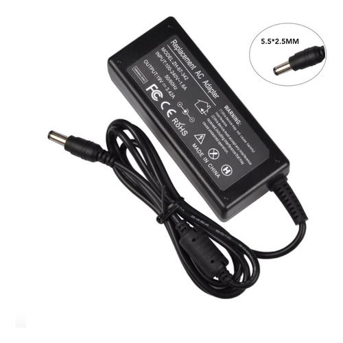 Cargador Portátil Para Toshiba 19v 3.42a 65w 5.5*2.5mm