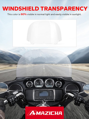 Parabrisas Redondo 13 Pulgadas Premium Para Harley Davidson