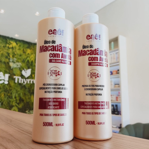 Kit Shampoo Balsamo 2x500ml Óleo De Macadamia Nutri E Brilha