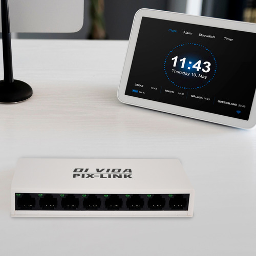 Switch De Rede 8 Portas Bivolt Dispositivos Rápido E Estável