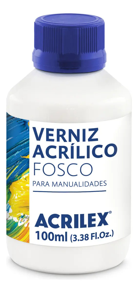 Verniz Acrílico Fosco Acrilex 100ml Madeira Tela Papel Cerâmica