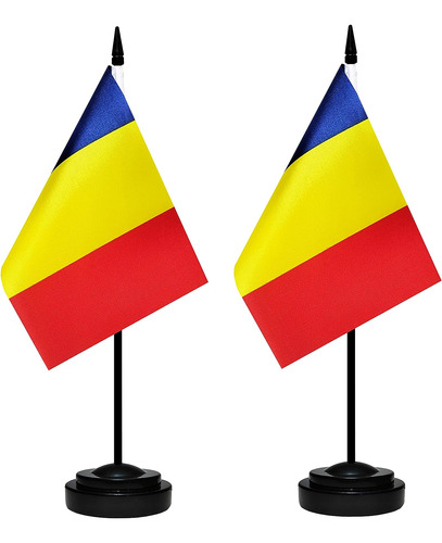 Set De Banderas P/ Escritorio Bclin De Países, Romania