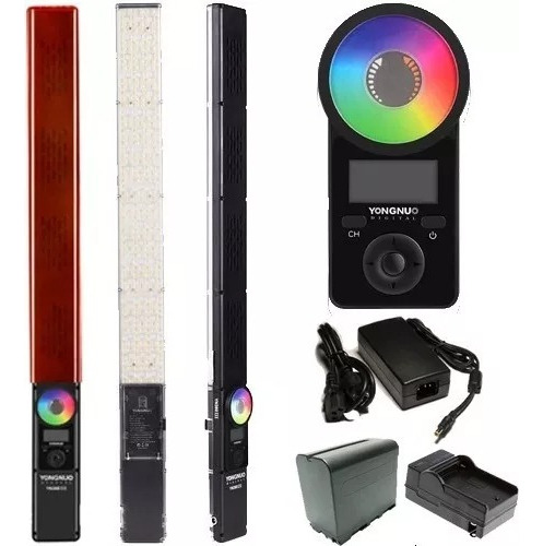 Iluminador Led Bastão Yn360 Iii +1 Bat F970 + Carreg + Fonte