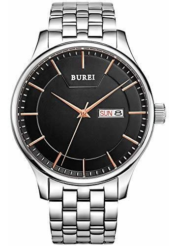 Reloj Burei Men Simple De Cuarzo Dial Analogico Negro Con Ve