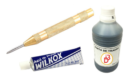 Kit De Trazado Punzón Automatico + Tinta + Azul De Prusia 