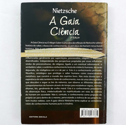 Livro A Gaia Ciência - Nietzsche