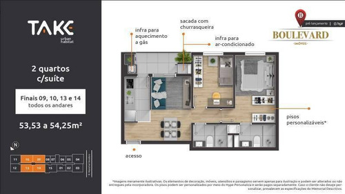 Imagem 15 de 19 de Apartamento No Take Urban Habitat, Com 1 Dormitório À Venda Por R$ 217.900 - Centro - Curitiba/pr - Ap0370