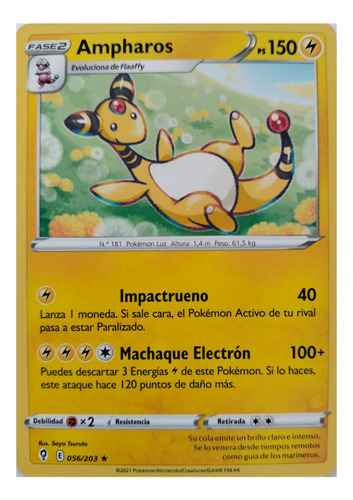 Pokémon Tcg Ampharos 056/203 (español) 