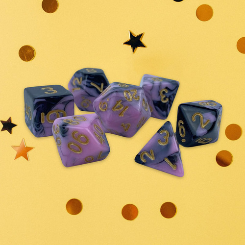 7 Uds Dados Poliédricos Coleccionables Juego De Mesa