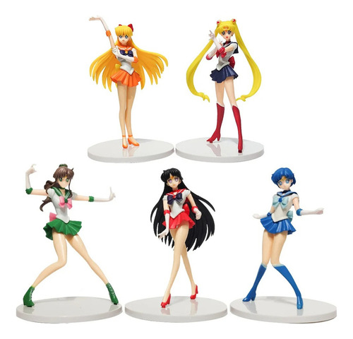 5 Figuras De Acción De Sailor Moon, Modelo De Muñecas De Ani