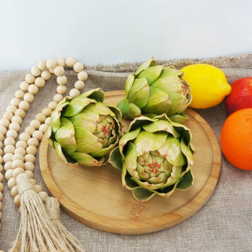 Frutas Verdes De Alcachofas Artificiales - Frutas Y Realista