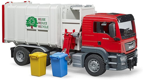 Bruder Toys 03761 Hombre Tgs Camion De Basura De Carga Late