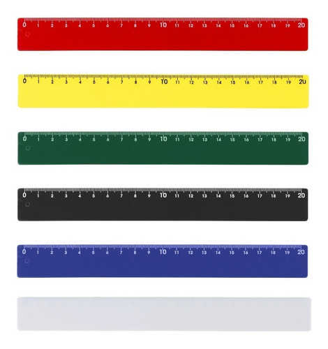 300 Réguas Plástica 20cm Personalizado 1 Cor