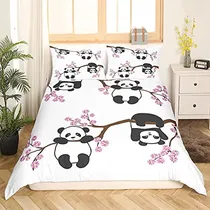 Comprar Feelyou Cute Panda Juego De Funda Nórdica Para Niñas, Niños,