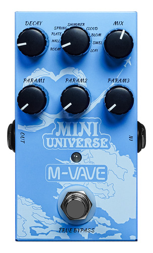 9 Universe M-vave Digital Reverberación De Pedal