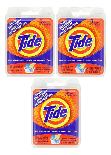 Tide Paquetes De Detergente Para Lavandera Que Hace 3 Cargas