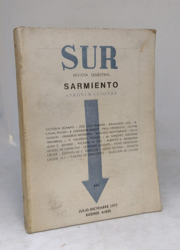 Revista Sur - Sarmiento Aproximaciones - 1977 - Usado
