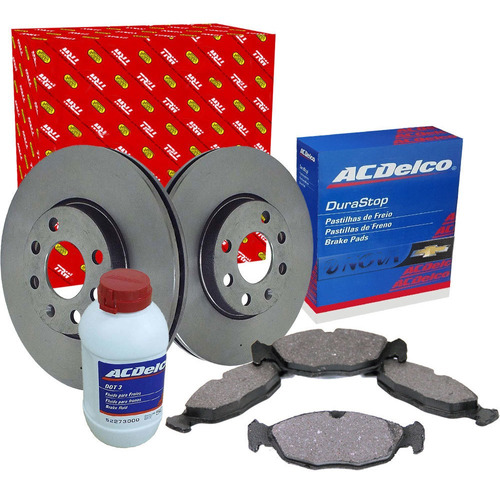 Kit Freio Discos Pastilhas Fluido Dot4 Corsa 1.8 2002 A 2011