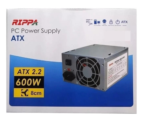 Fuente De Poder Rippa 600w Sata      20 / 24 Pines 