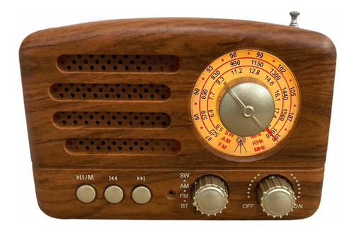 Radio Am/fm/usb/bluetooth Tipo Vintage Cmik-615