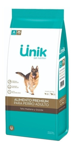 Unik Perro Adulto Razas Medianas Y Grandes X 3 Kg.