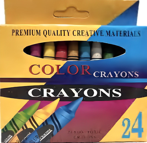 Crayones De Cera Colores Variados X24 Unidades