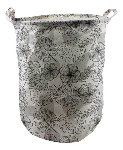 Imagen 4 de 4 de Cesto De Ropa Sucia Plegable De Tela Redondo Con Asas Org022