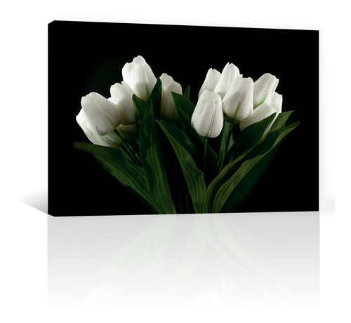 Cuadro Decorativo Canvas Naturaleza Flores Blancas En Ramo