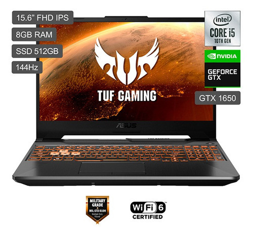 Laptop Asus Fx506lhb-hn323w 15.6  Intel Core I5 8gb 512gb Color Negro