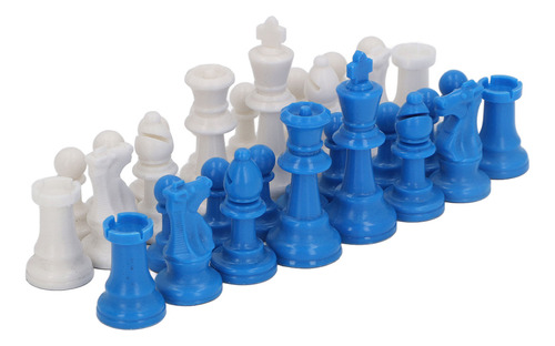 Juego De Juguetes Chess Pieces, 32 Piezas, Azul Y Blanco, Fo