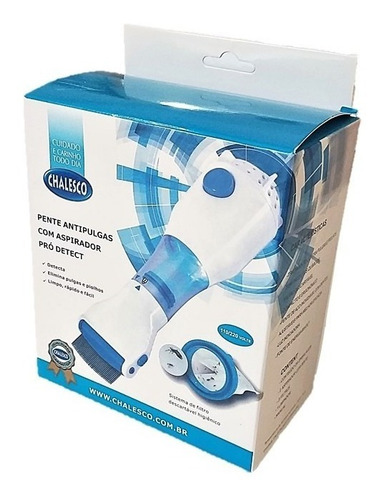 Pente Anti Pulgas Com Aspiradot Pro Detect Chalesco Cachorro
