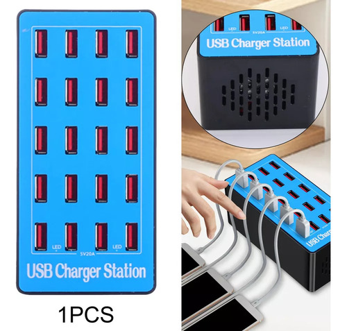 Estación De Carga Multicontacto Usb, Adaptadores Usb