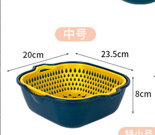 Cesta De Lavagem De Vegetais Para Secagem De Frutas 2 Em 1