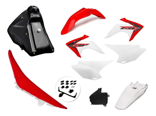 Kit Plastico Crf 230 Adaptável Xr 200 Tornado Protork Adesiv