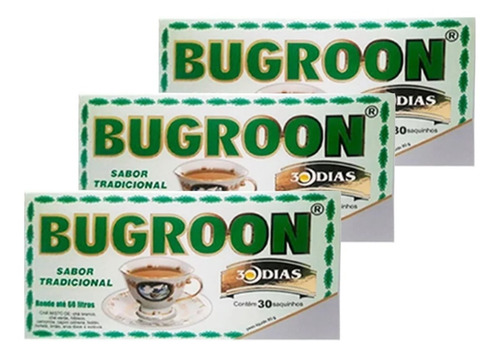 Chá Misto Bugroon Emagrecedor 80g Com 3 X 30 Saquinhos