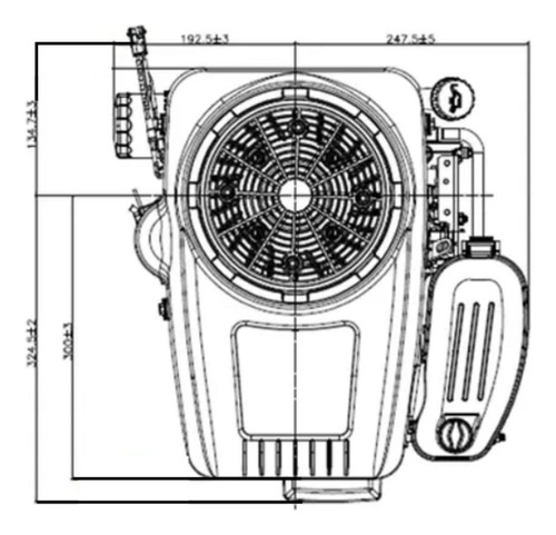 Motor de tractor cortacésped Husqvarna Hs608 608cc 19hp
