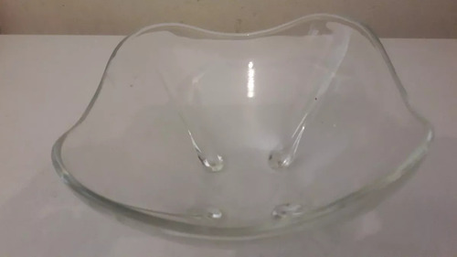 Fuente De Vidrio Grueso Para Adorno O Servicio. (Usado)