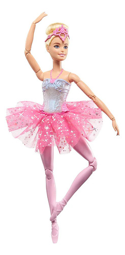 Barbie Bailarina Luces Brillantes Tu Tu Rosa Hlc25