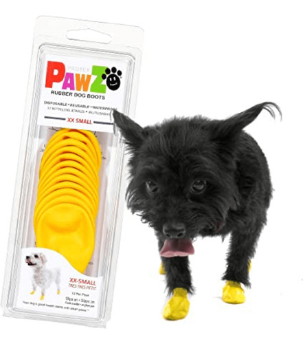 Pawz® Botas Xx-small Pack 12 Unidades Para Perros Amarillo