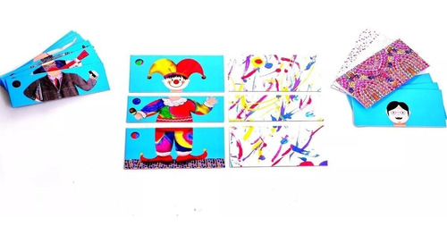 Rompecabezas Mezcladitos 8 Imágenes X 3 Caja Cartón Clap