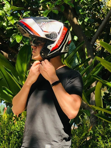 Imagen 5 de 9 de Casco Moto Rebatible Mac Rock Stroke Modelo 2021 Doble Visor