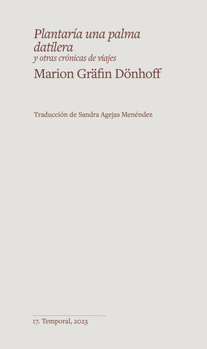 Libro Plantaria Una Palma Datilera - Donhoff, Marion