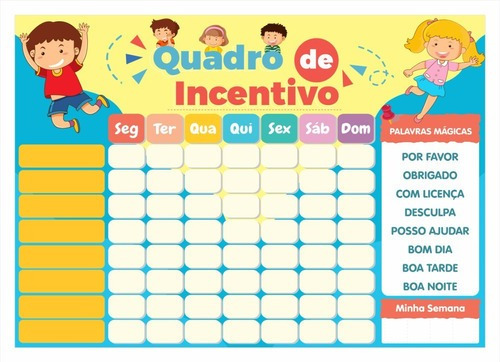 Quadro De Rotina Infantil Incentivo Quadro Atividades Diária | MercadoLivre