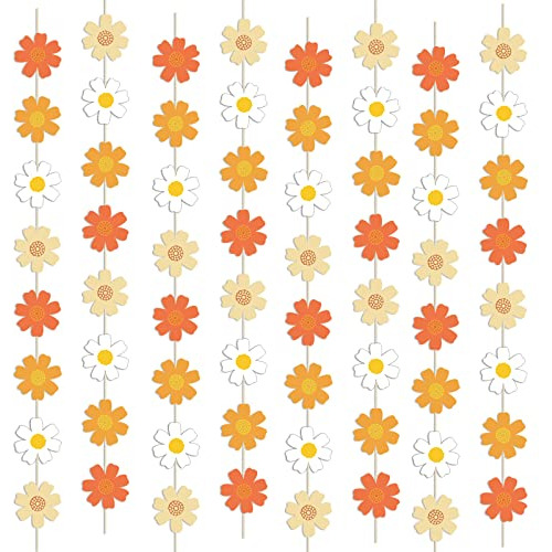 Daisy Groovy Boho Party Colgando Banners Y Retro Nyvb1