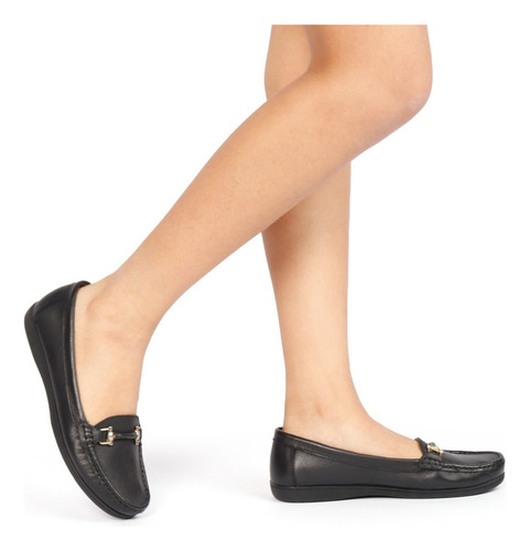 Zapato Mocasin De Dama Par&ss Kn24i2-04 Negro