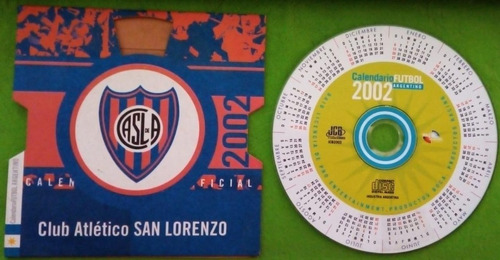Cd Rom San Lorenzo De Almagro Calendario 2002. Fútbol